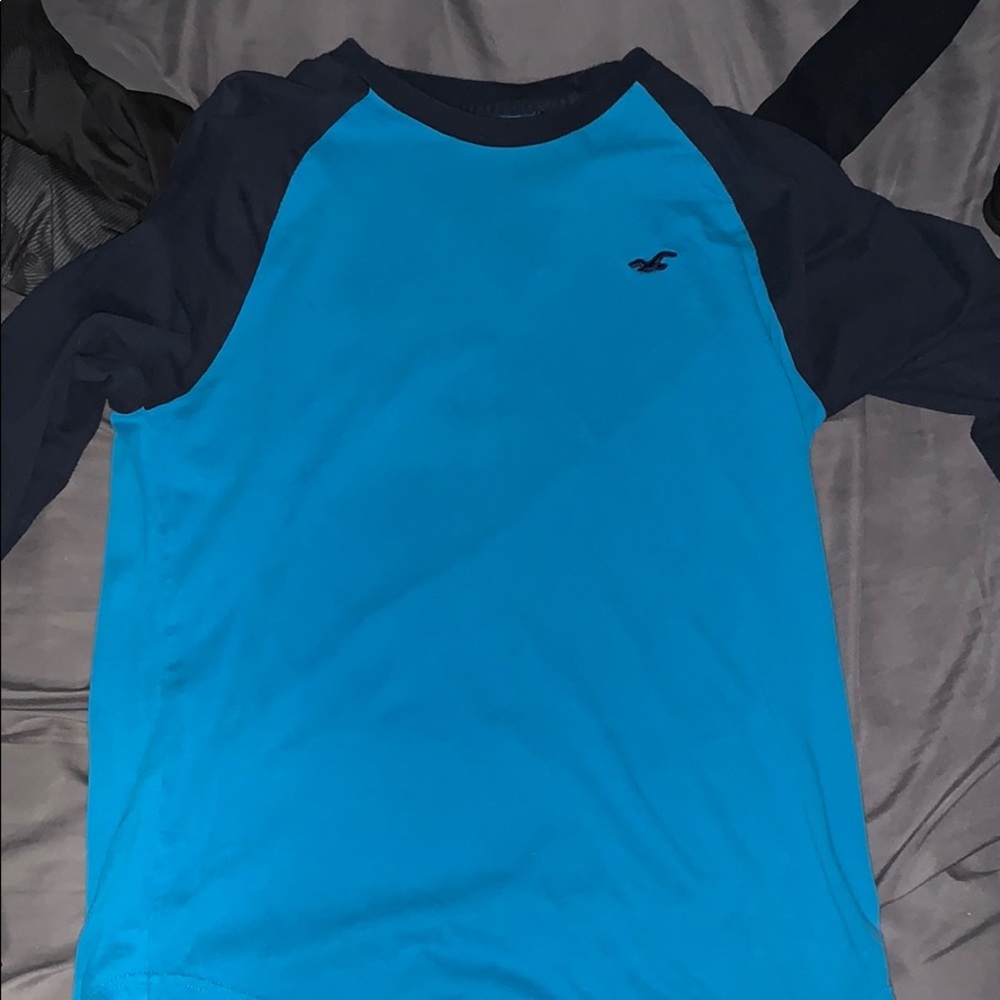 Mens Small Light Blue Hollister Long Sleeve Shirt